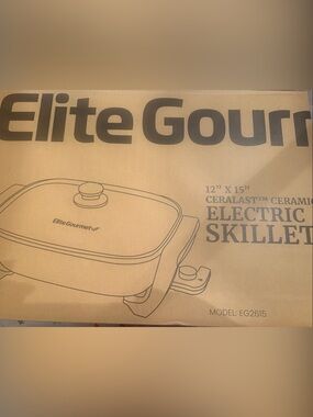 Elite Gourmet 12" x 15" Ceralast Ceramic Electric Skillet - Black